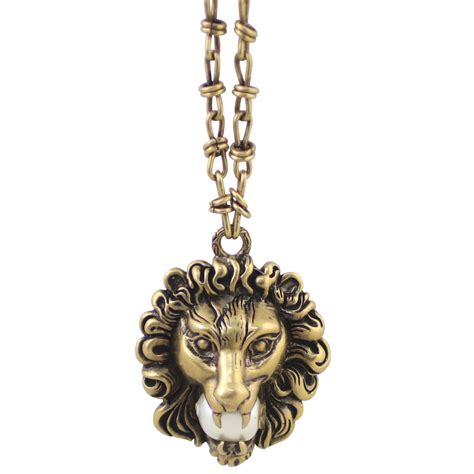 gucci bague lion|gucci lion head necklace.